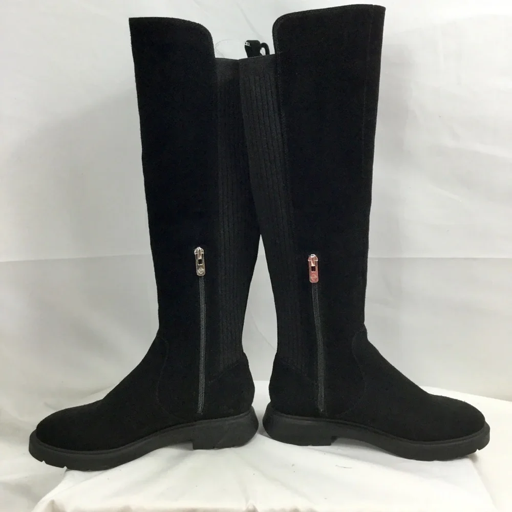 Antonio Melani Pierrcee Suede & Fabric Over-the-Knee Boots Size 7